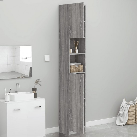 Vonios spintelė, pilka ąžuolo, 32x25,5x190cm, apdirbta mediena