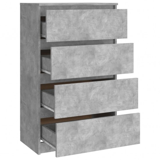 Šoninė spintelė, betono pilkos spalvos, 60x35x98,5 cm, mediena