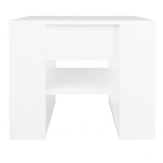 Kavos staliukas, baltas, 55,5x55x45cm, apdirbta mediena