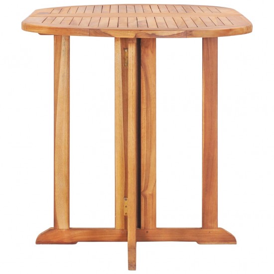 Sulankstomas sodo stalas, 120x70x75cm, tikmedžio masyvas
