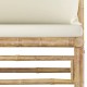 Sodo komplektas su kreminėmis pagalvėmis, 5 dalių, bambukas