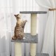 Draskyklė katėms su stovais iš sizalio, šviesiai pilka, 92cm