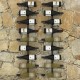 Prie sienos montuojami vyno laikikliai, 2vnt., juodi, geležis
