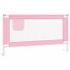 Apsauginis turėklas vaiko lovai, rožinis, 150x25cm, audinys