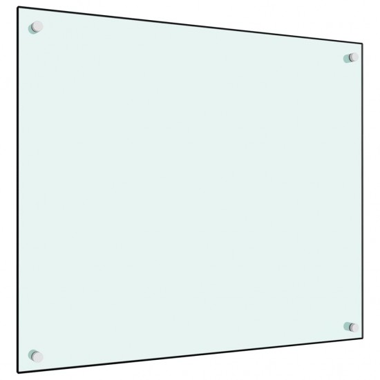 Virtuvės sienelė, baltos spalvos, 70x60cm, grūdintas stiklas