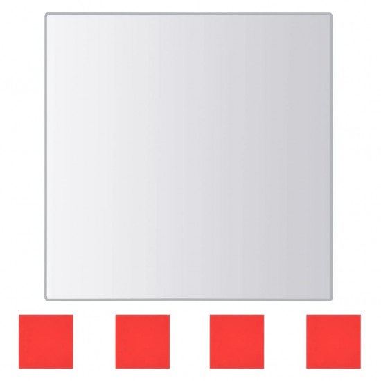 Veidrodinės plytelės, 48vnt., stiklas, kvadratinės (244462x2)