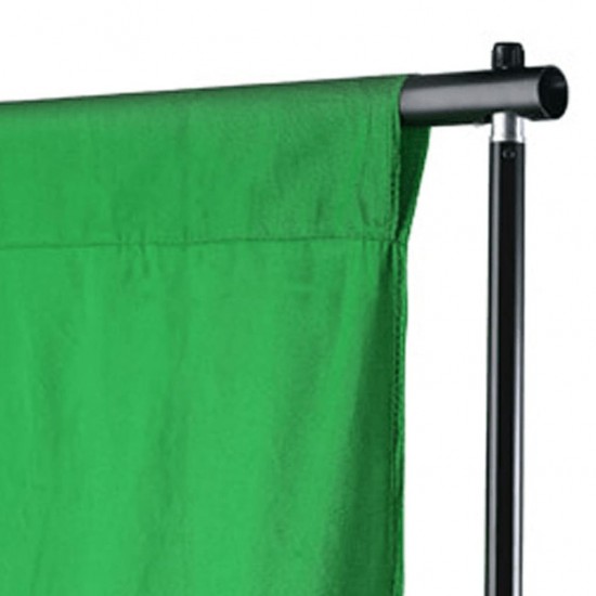 Medvilninis fonas, žalias, 500x300 cm, chroma key
