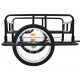 Krovininė dviračio priekaba, juoda, 130x73x48,5cm, plienas