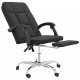 Atlošiama biuro kėdė, juodos spalvos, dirbtinė oda