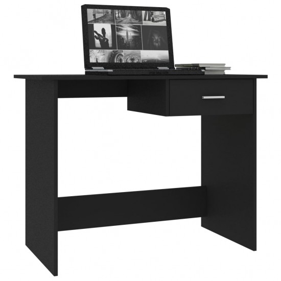 Rašomasis stalas, juodos spalvos, 100x50x76cm, MDP