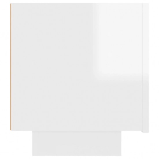 Naktinė spintelė, baltos spalvos, 100x35x40cm, MDP, blizgi