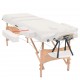 Sulankstomas masažo stalas, baltas, 3 zonų, 10cm storio