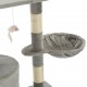 Draskyklė katėms su stovais iš sizalio, 138cm, pilka
