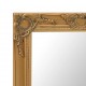 Sieninis veidrodis, aukso spalvos, 50x80cm, barokinis stilius