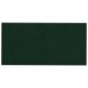 Sienų plokštės, 12vnt., žalios, 30x15cm, aksomas, 0,54m²