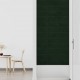 Sienų plokštės, 12vnt., žalios, 30x15cm, aksomas, 0,54m²
