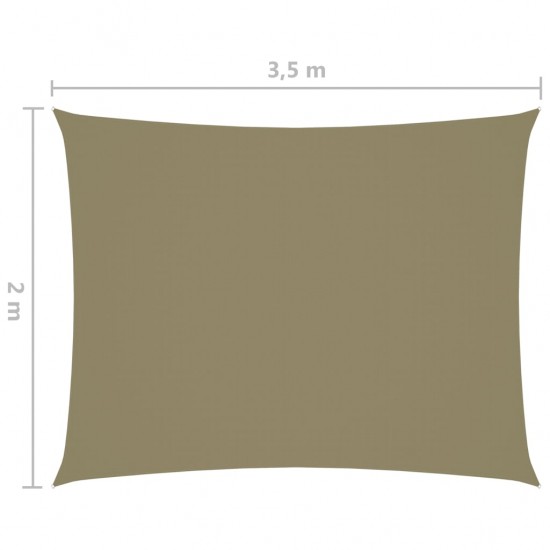 Uždanga nuo saulės, smėlio, 2x3,5m, oksfordo audinys, stačiakampė