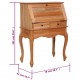 Sekretoriaus stalas, 78x42x103cm, raudonmedžio medienos masyvas