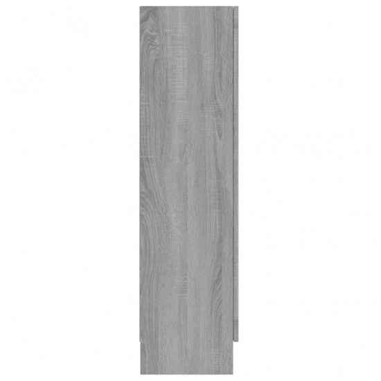 Vitrininė spintelė, pilka ąžuolo, 82,5x30,5x115cm, mediena