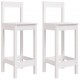 Baro kėdės, 2vnt., baltos, 40x41,5x112cm, pušies masyvas