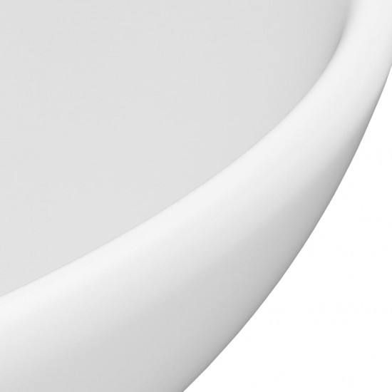 Prabangus praustuvas, matinis baltas, 32,5x14cm, keramika