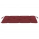 Sodo suoliukas su vyno raudona pagalvėle, 112cm, tikmedis