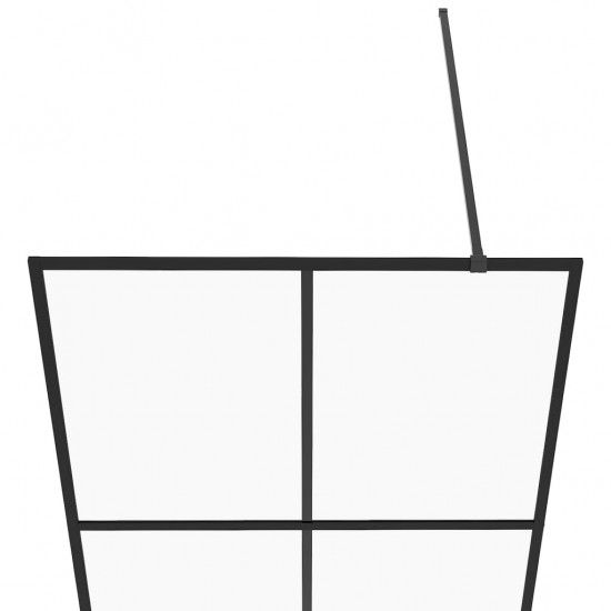 Dušo sienelė su skaidriu ESG stiklu, juodos spalvos, 80x195cm