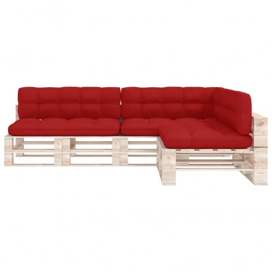 Pagalvėlės sofai iš palečių, 7vnt., raudonos spalvos