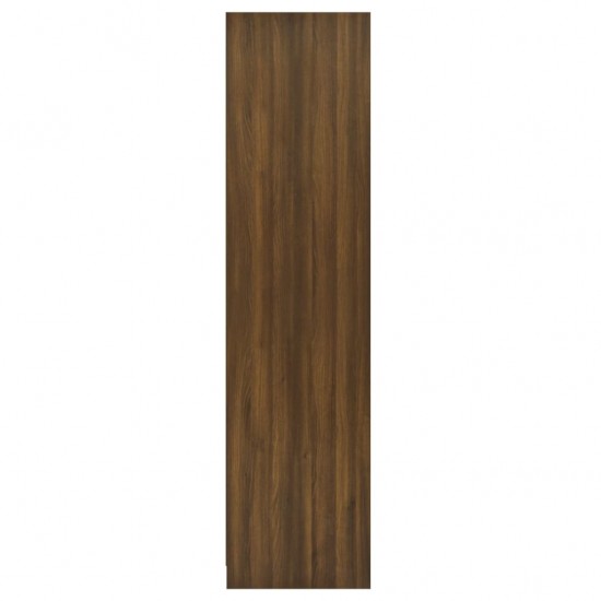 Drabužių spinta su stalčiais, ruda ąžuolo, 50x50x200cm, mediena