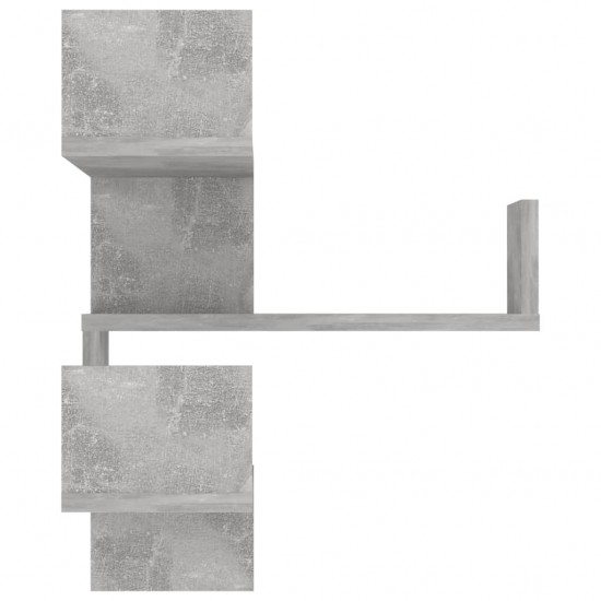Sieninės kampinės lentynos, 2vnt., pilkos, 40x40x50cm, MDP