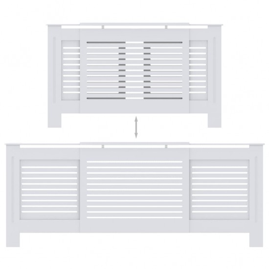 Radiatoriaus uždangalas, baltos spalvos, 205cm, MDF