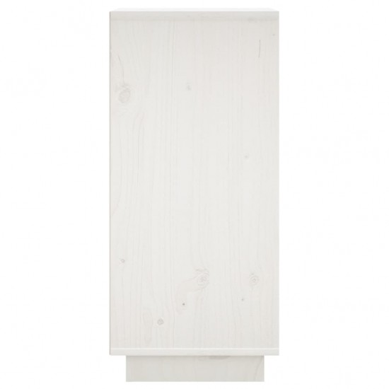 Šoninė spintelė, balta, 31,5x34x75cm, pušies medienos masyvas