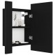Veidrodinė vonios spintelė su LED, juoda, 40x12x45cm, akrilas