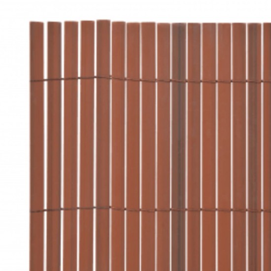Dvipusė sodo tvora, rudos spalvos, 110x400cm