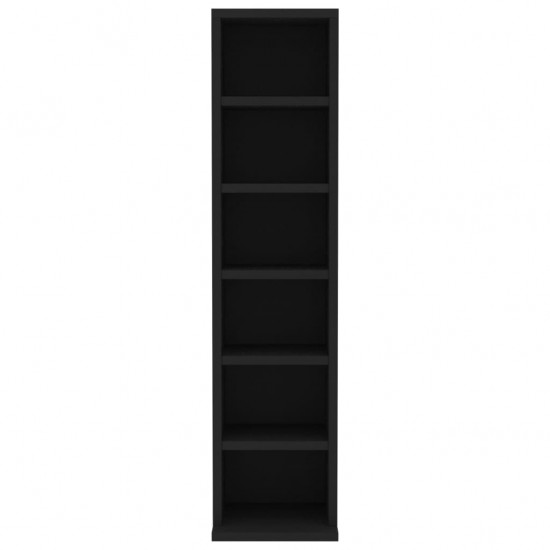 Spintelė kompaktiniams diskams, juoda, 21x20x88cm, mediena