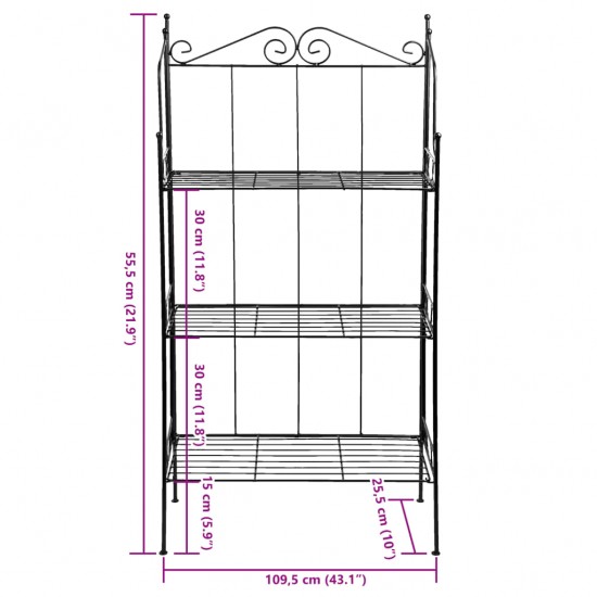 Esschert Design Etagere Lentyna, 3 aukštų, L dydžio