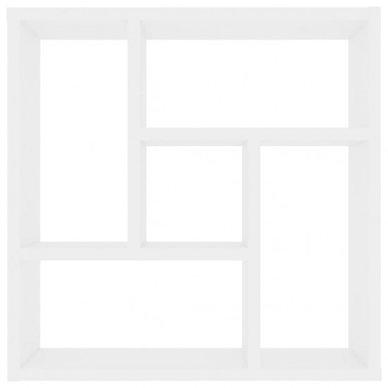 Sieninė lentyna, baltos spalvos, 45,1x16x45,1cm, MDP