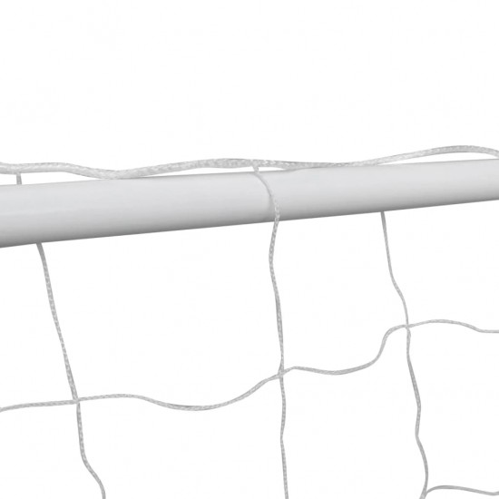 Futbolo vartai su tinkl., 2 vnt., 240x90x150 cm, plienas