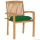 Sudedamos sodo kėdės su pagalvėlėmis, 6vnt., tikmedžio masyvas