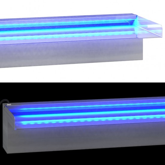 Krioklys su įvairių spalvų LED lemputėmis, 108cm, plienas