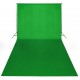 Medvilninis fonas, žalias, 600x300 cm, chroma key