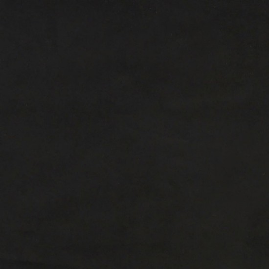 Spyruoklinis čiužinys, juodos spalvos, 90x190x20 cm, aksomas