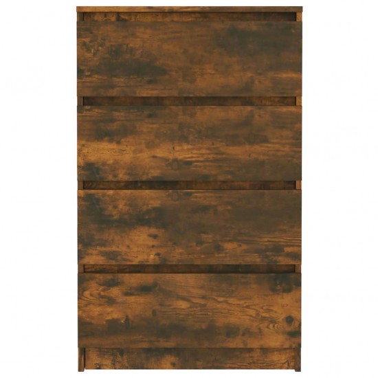 Šoninė spintelė, dūminio ąžuolo spalvos, 60x35x98,5 cm, mediena