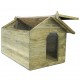 Sodo šuns būda su atidaromu stogu, impregnuota pušies mediena