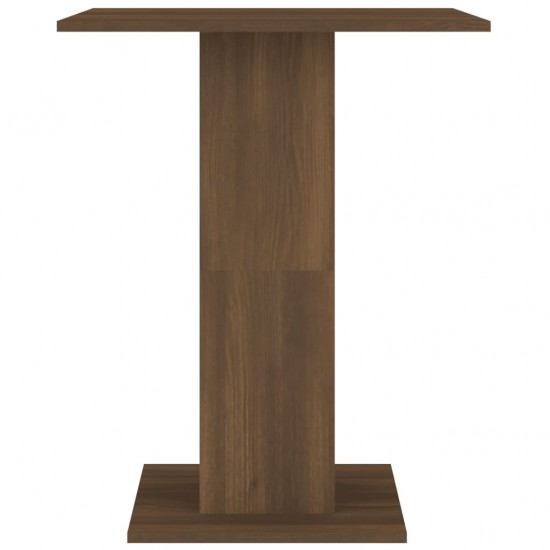 Bistro stalas, rudas ąžuolo, 60x60x75cm, apdirbta mediena