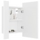 Veidrodinė vonios spintelė su LED, balta, 40x12x45cm, akrilas