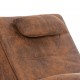 Masažinis gultas su pagalve, rudas, dirbtinė versta oda
