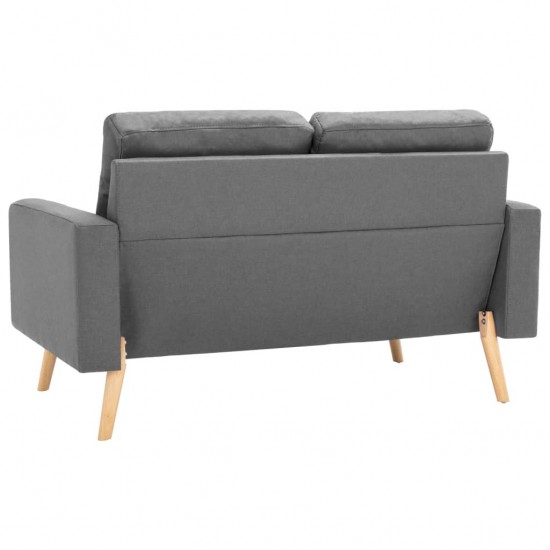 Dvivietė sofa, šviesiai pilkos spalvos, audinys