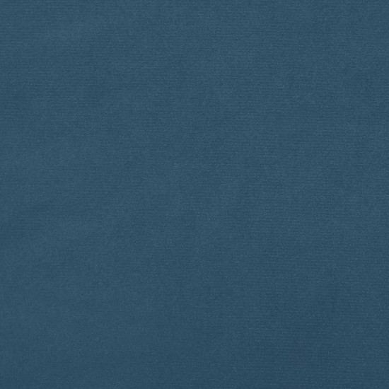 Lova su spyruoklėmis ir čiužiniu, mėlyna, 140x200 cm, aksomas