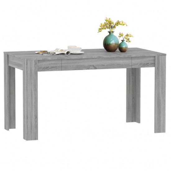 Valgomojo stalas, pilkas ąžuolo, 140x74,5x76cm, mediena